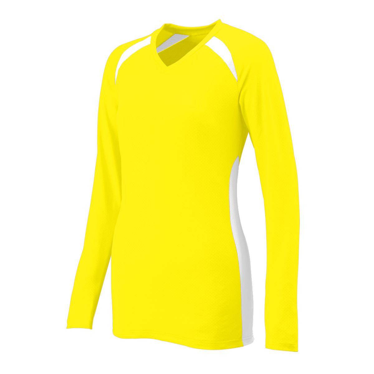 Augusta 1305 Ladies Spike Jersey - Yellow White - HIT a Double