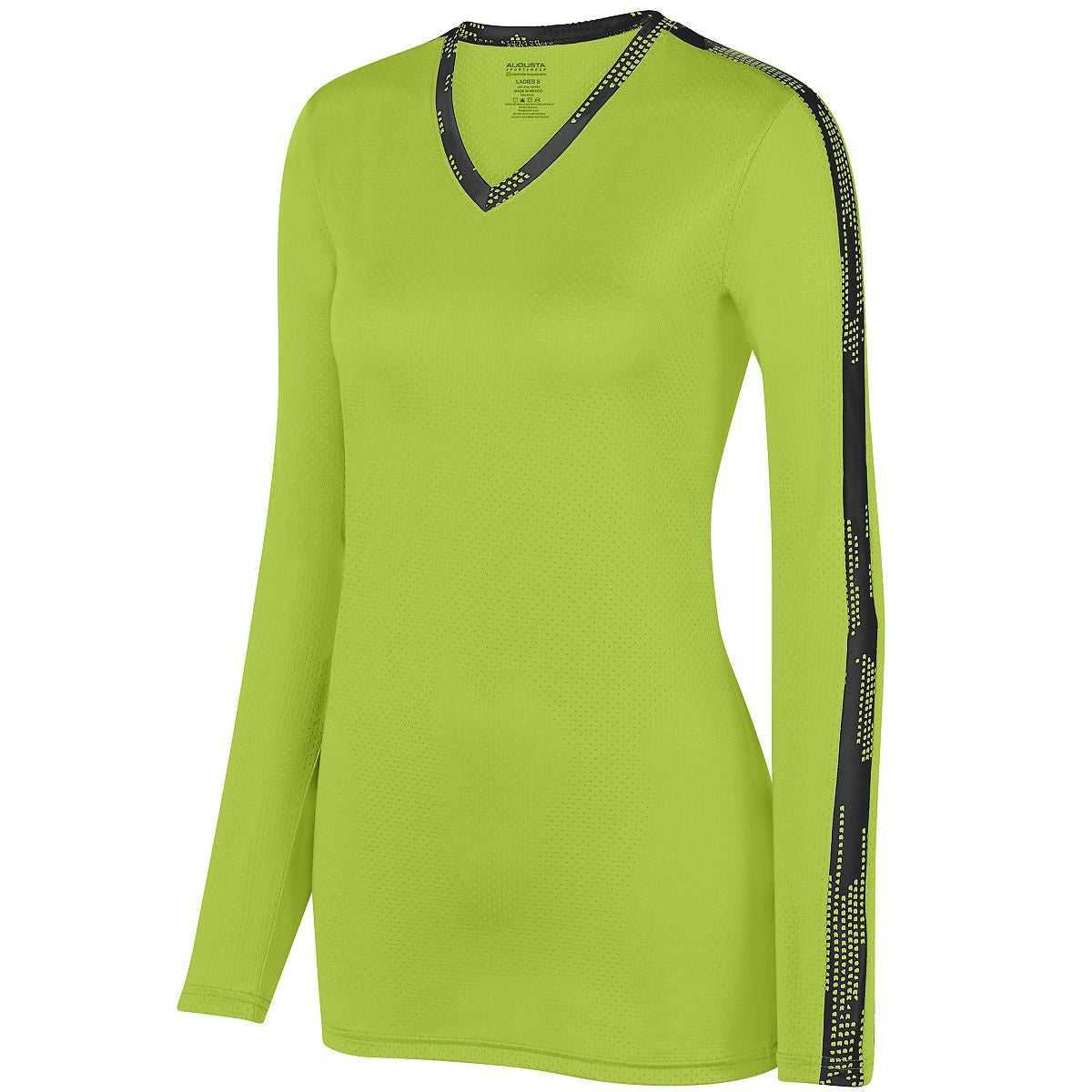 Augusta 1307 Ladies Vroom Jersey - Lime Black - HIT a Double