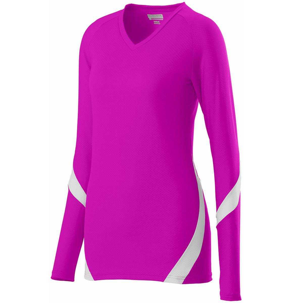 Augusta 1325 Ladies Dig Jersey - Pink White - HIT a Double