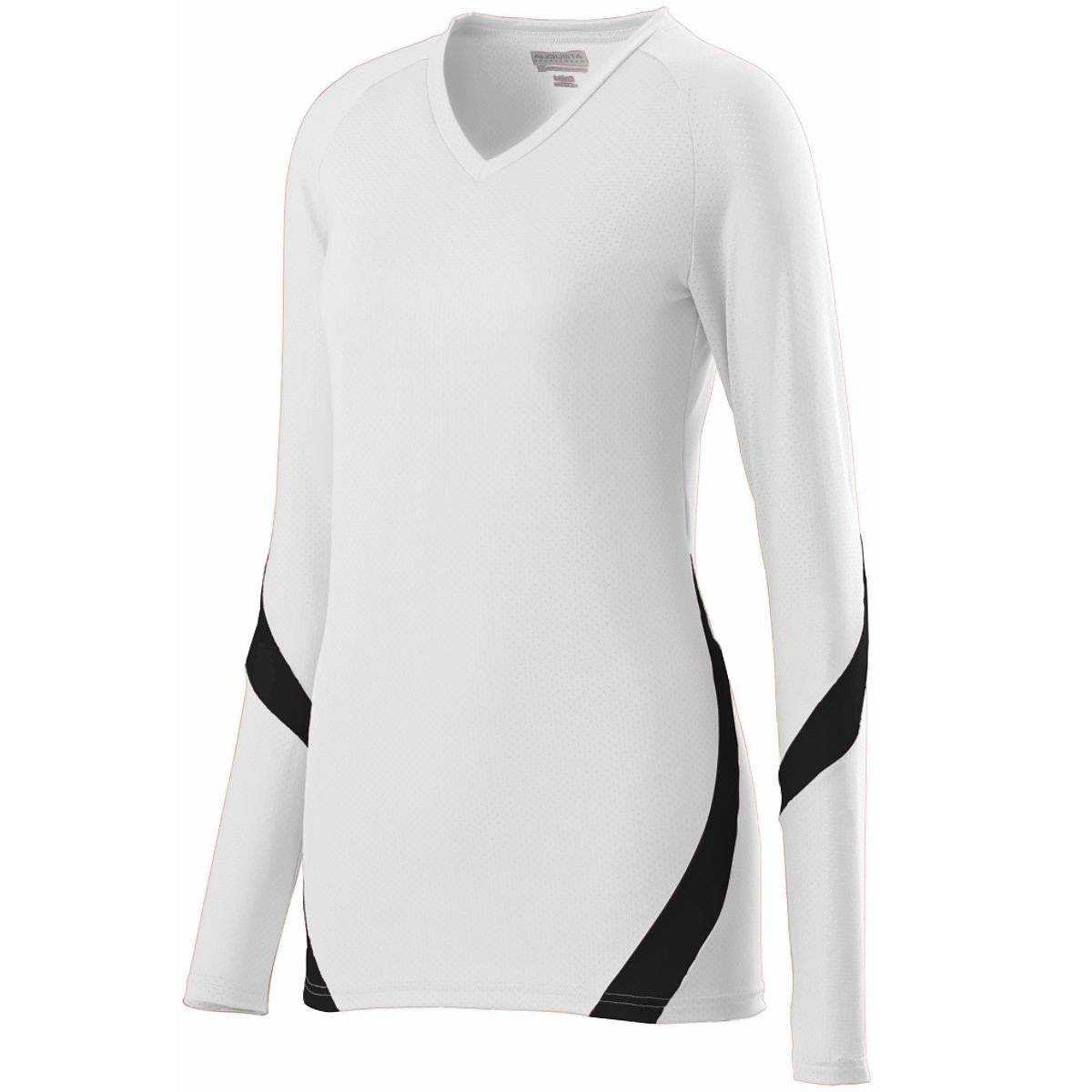 Augusta 1325 Ladies Dig Jersey - White Black - HIT a Double