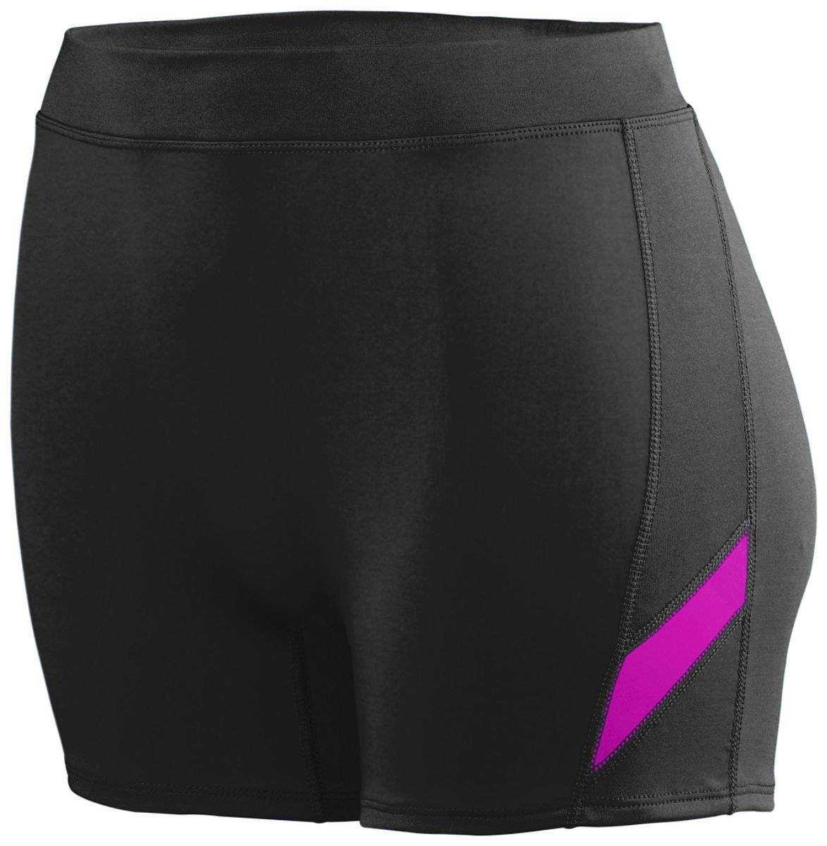 Augusta 1335 Ladies Stride Short - Black Pink - HIT a Double
