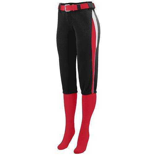 Augusta 1341 Girls Comet Pant - Black Red White - HIT a Double