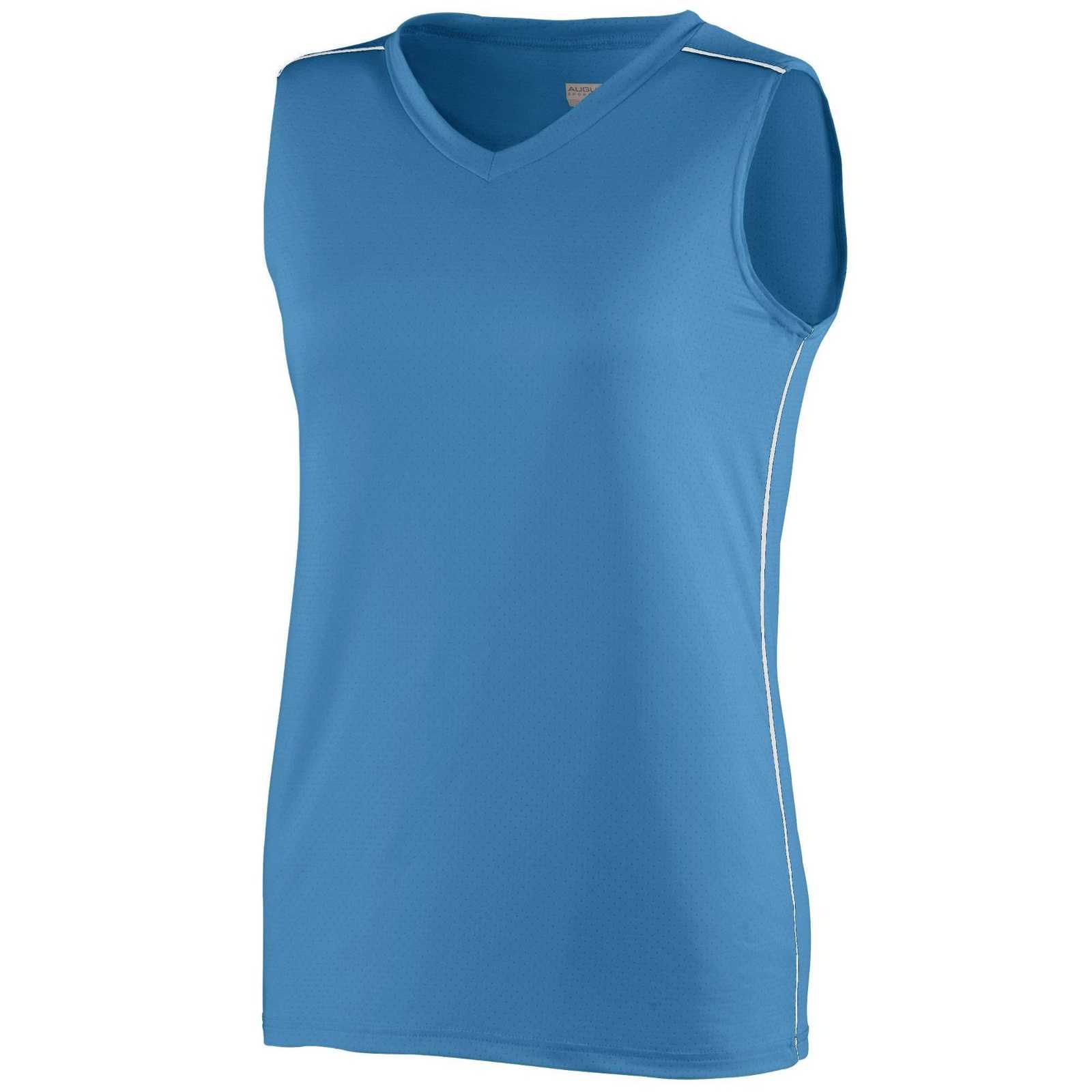 Augusta 1350 Ladies Storm Jersey - Columbia Blue White - HIT a Double