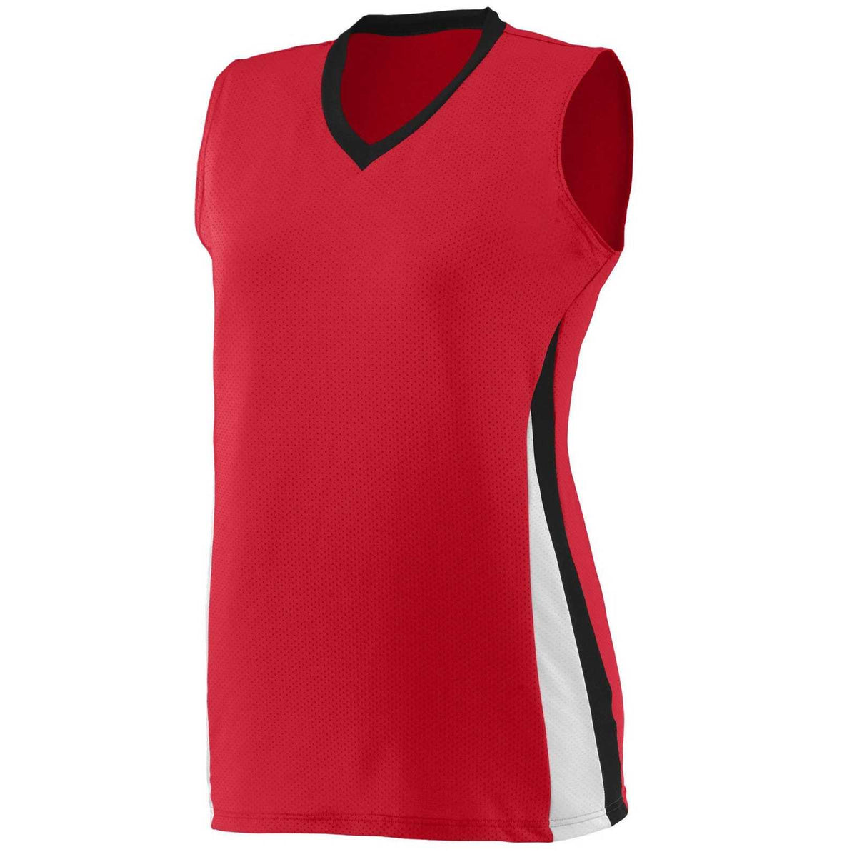 Augusta 1355 Ladies Tornado Jersey - Red Black White - HIT a Double