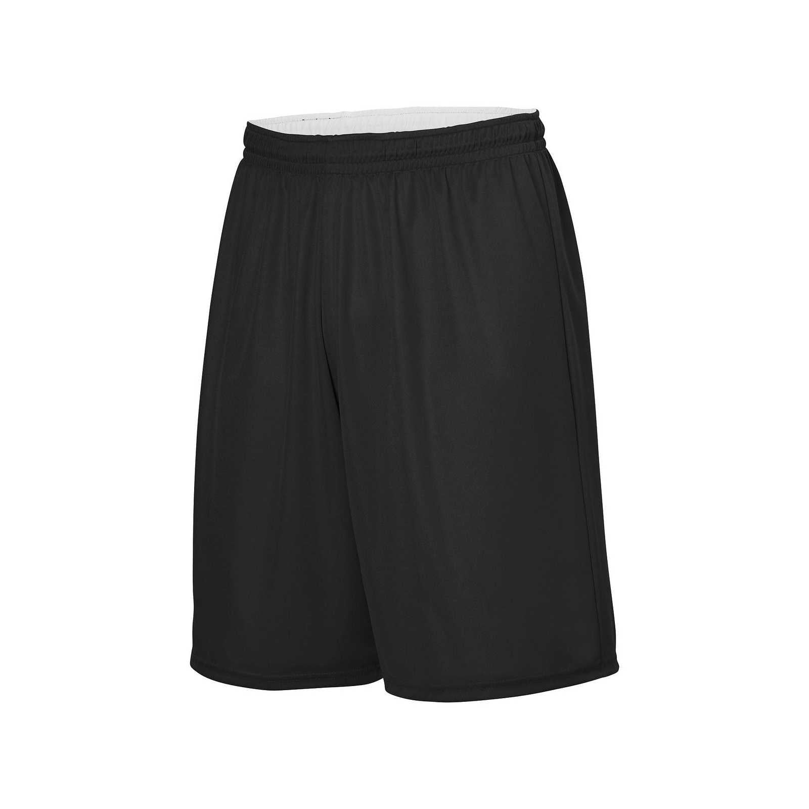 Augusta 1406 Reversible Wicking Short - Black White - HIT a Double