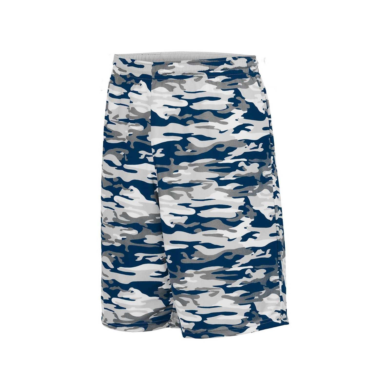 Augusta 1406 Reversible Wicking Short - Navy Mod White - HIT a Double