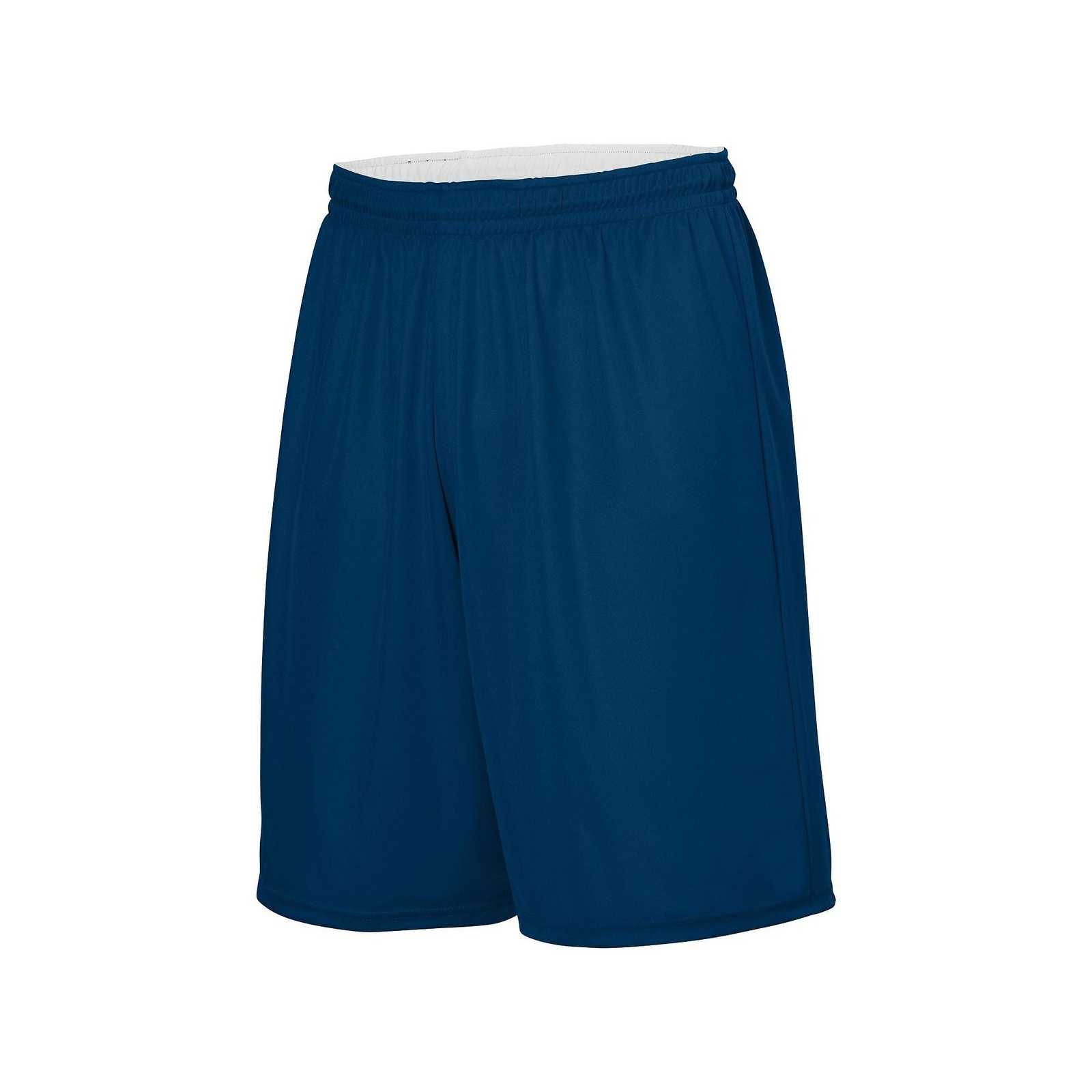 Augusta 1406 Reversible Wicking Short - Navy White - HIT a Double