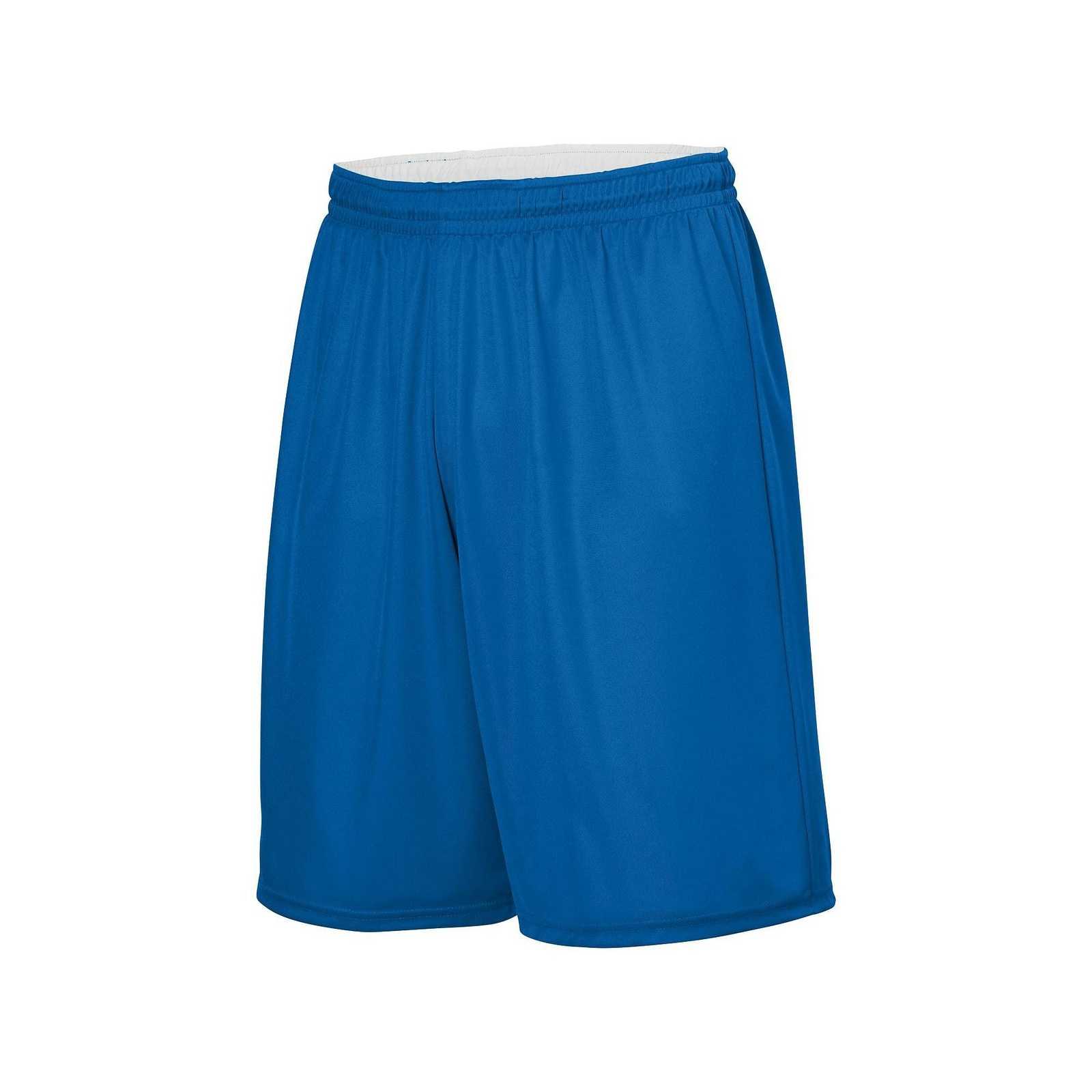 Augusta 1406 Reversible Wicking Short - Royal White - HIT a Double