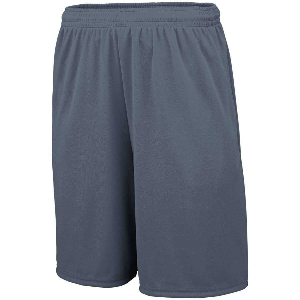 Augusta 1428 Training Short with Pockets - Dark Gray - HIT a Double