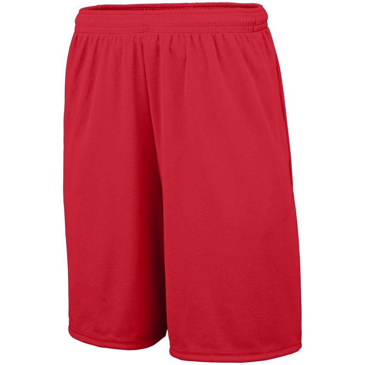 Augusta 1428 Training Short with Pockets - Red - HIT a Double