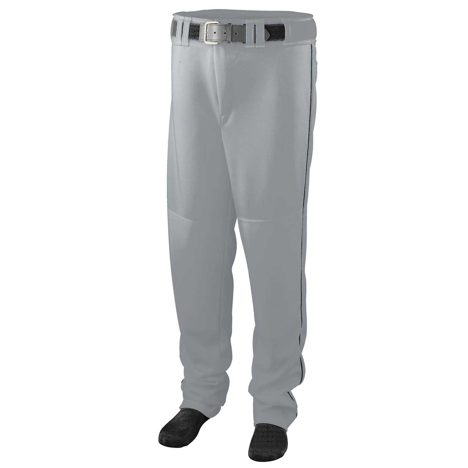 Augusta 1445 Series Baseball Softball Pant with Piping - Gray Black - HIT a Double