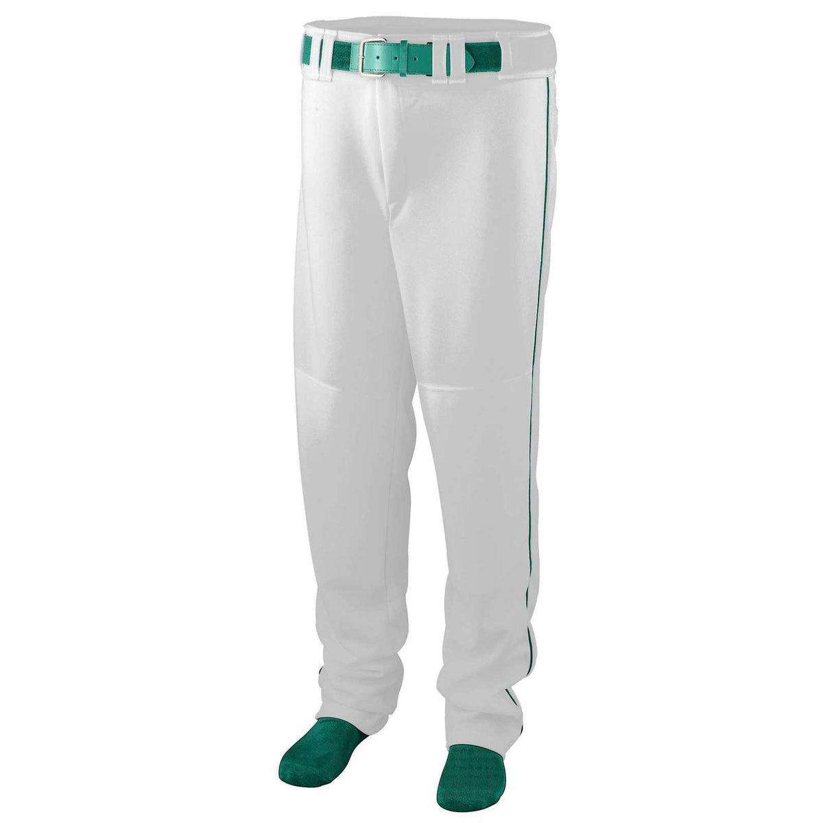 Augusta 1445 Series Baseball Softball Pant with Piping - Wh DGn - HIT a Double