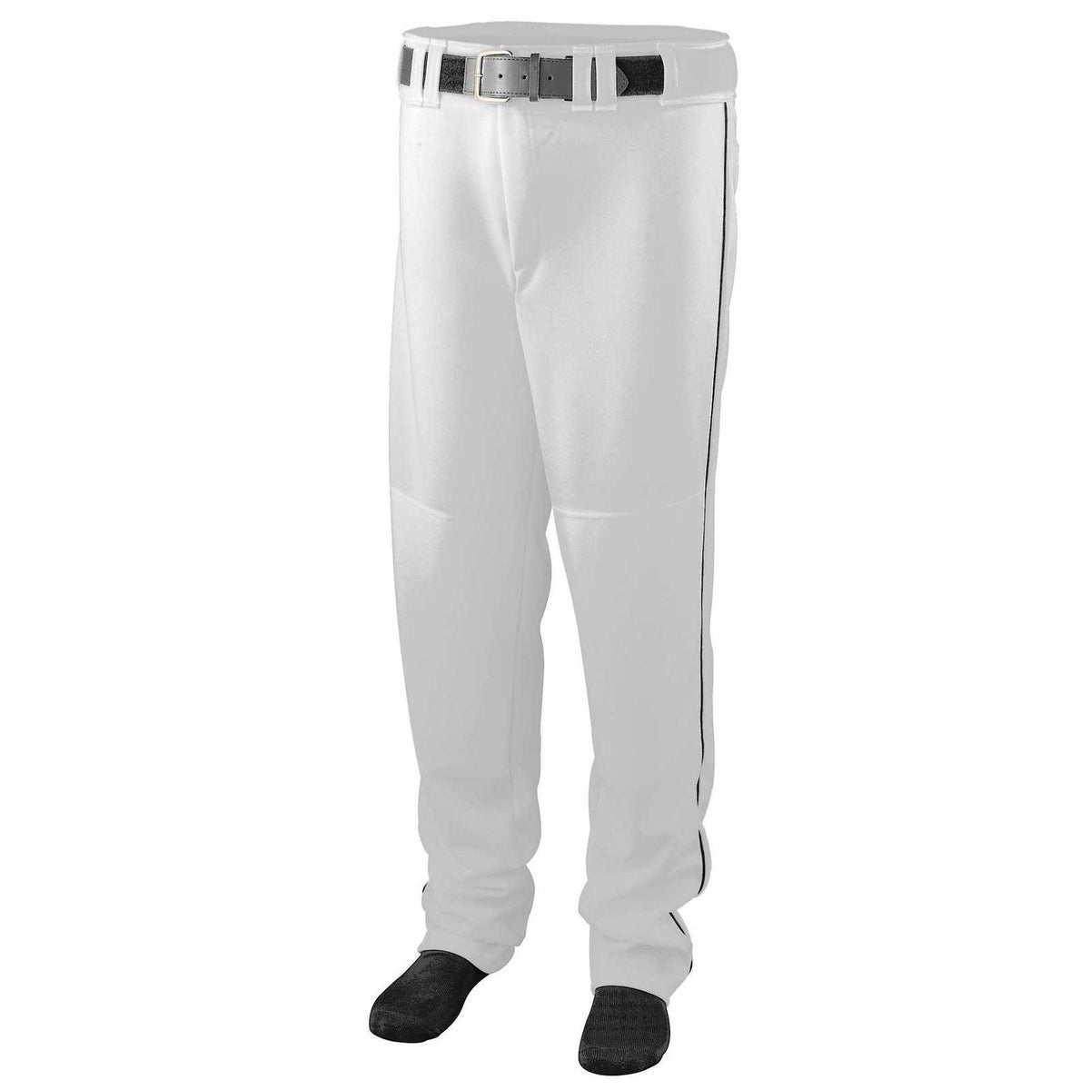 Augusta 1445 Series Baseball Softball Pant with Piping - White Black - HIT a Double