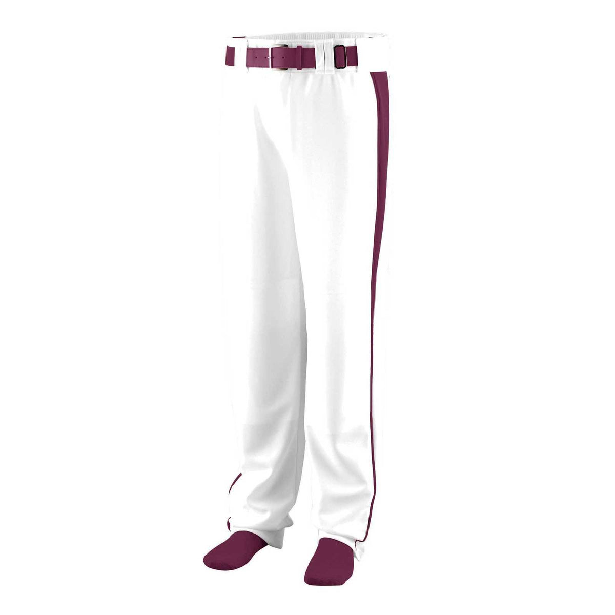 Augusta 1465 Triple Play Baseball Softball Pant - White Maroon - HIT a Double