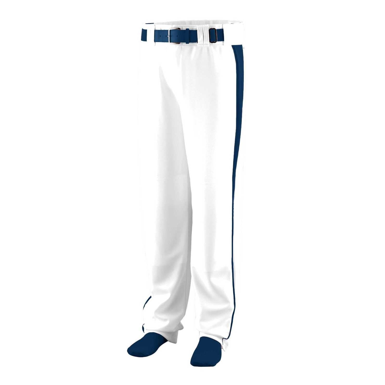 Augusta 1465 Triple Play Baseball Softball Pant - White Navy - HIT a Double