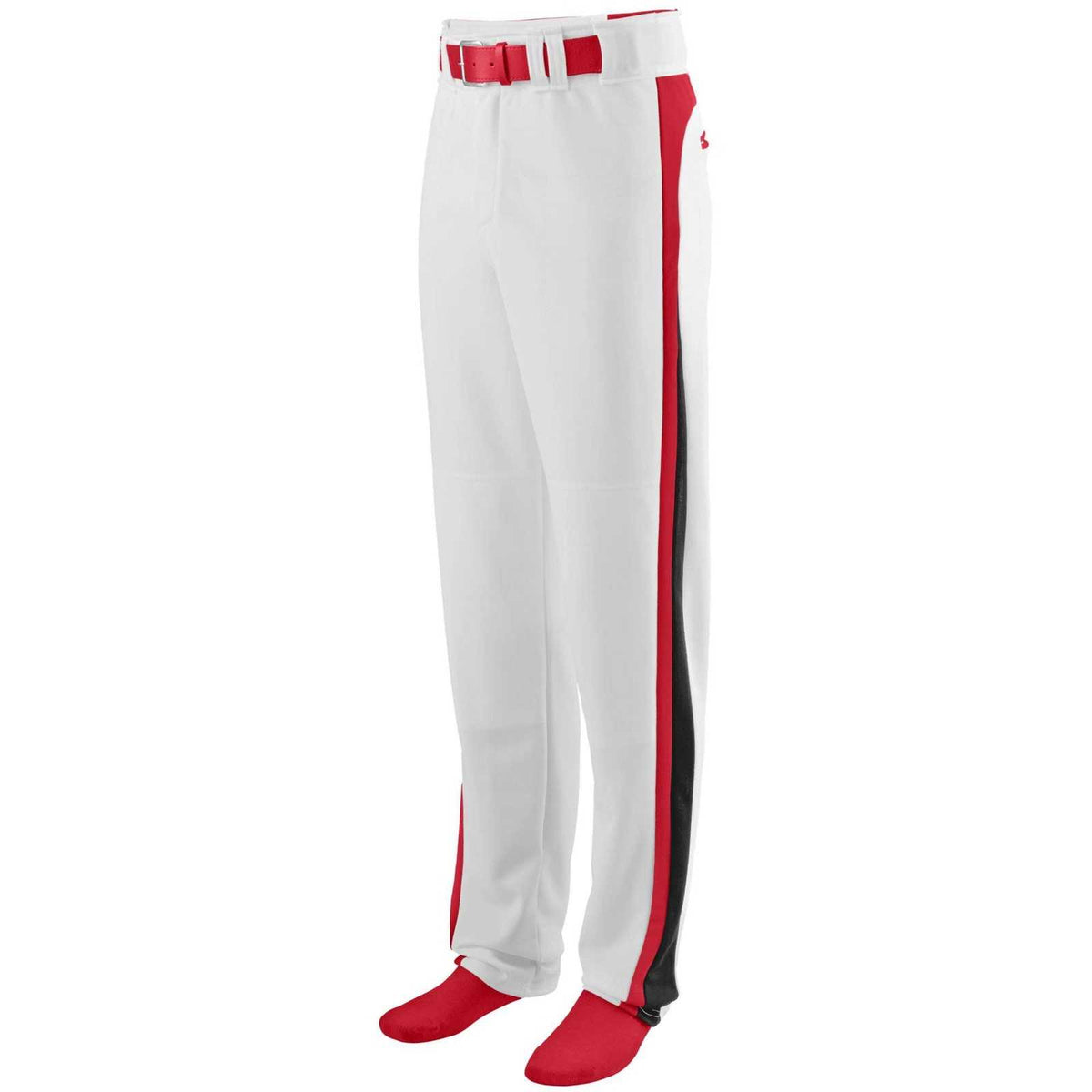 Augusta 1477 Slider Baseball Softball Pant - White Red Black - HIT a Double - 1