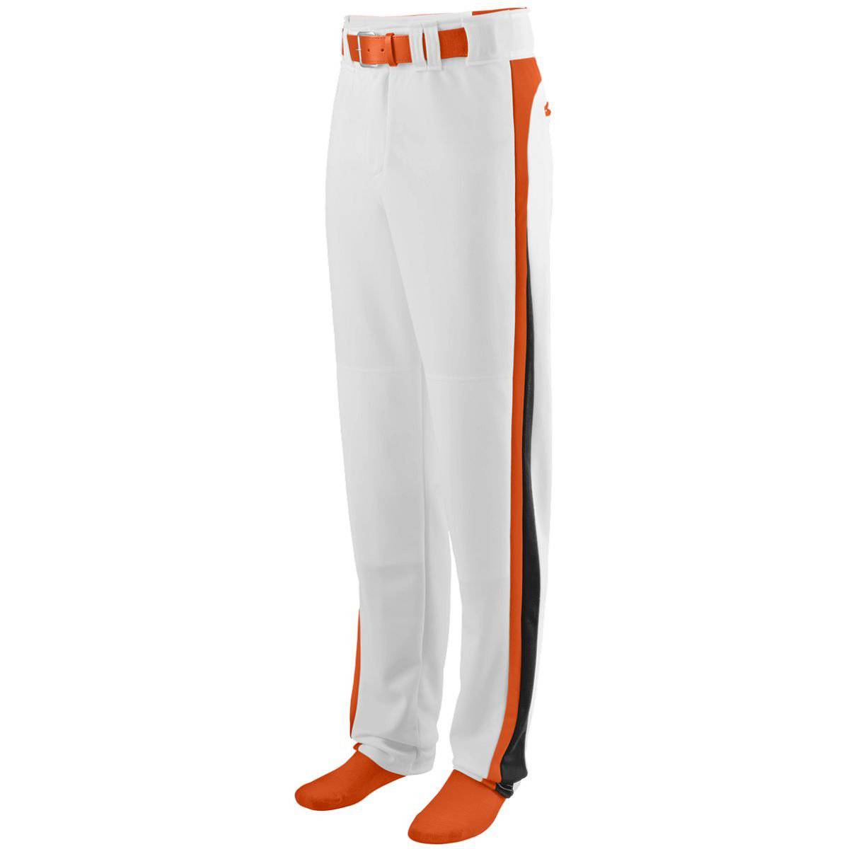 Augusta 1478 Slider Baseball Youth Pant - White Orange Black - HIT a Double