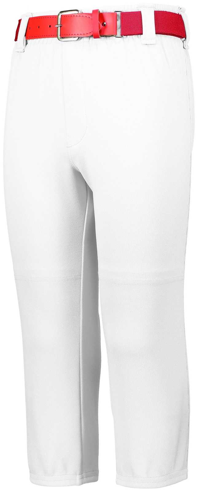 Augusta 1485 Pull-Up Baseball Pant With Loops - White - HIT a Double