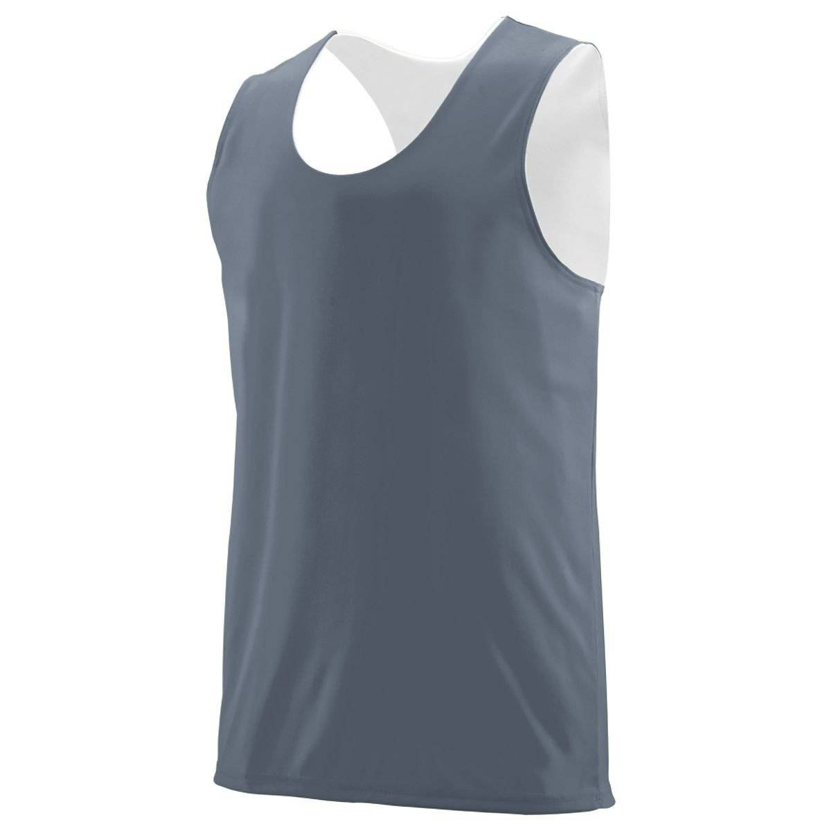 Augusta 149 Reversible Wicking Tank - Youth - Dark Gray White - HIT a Double