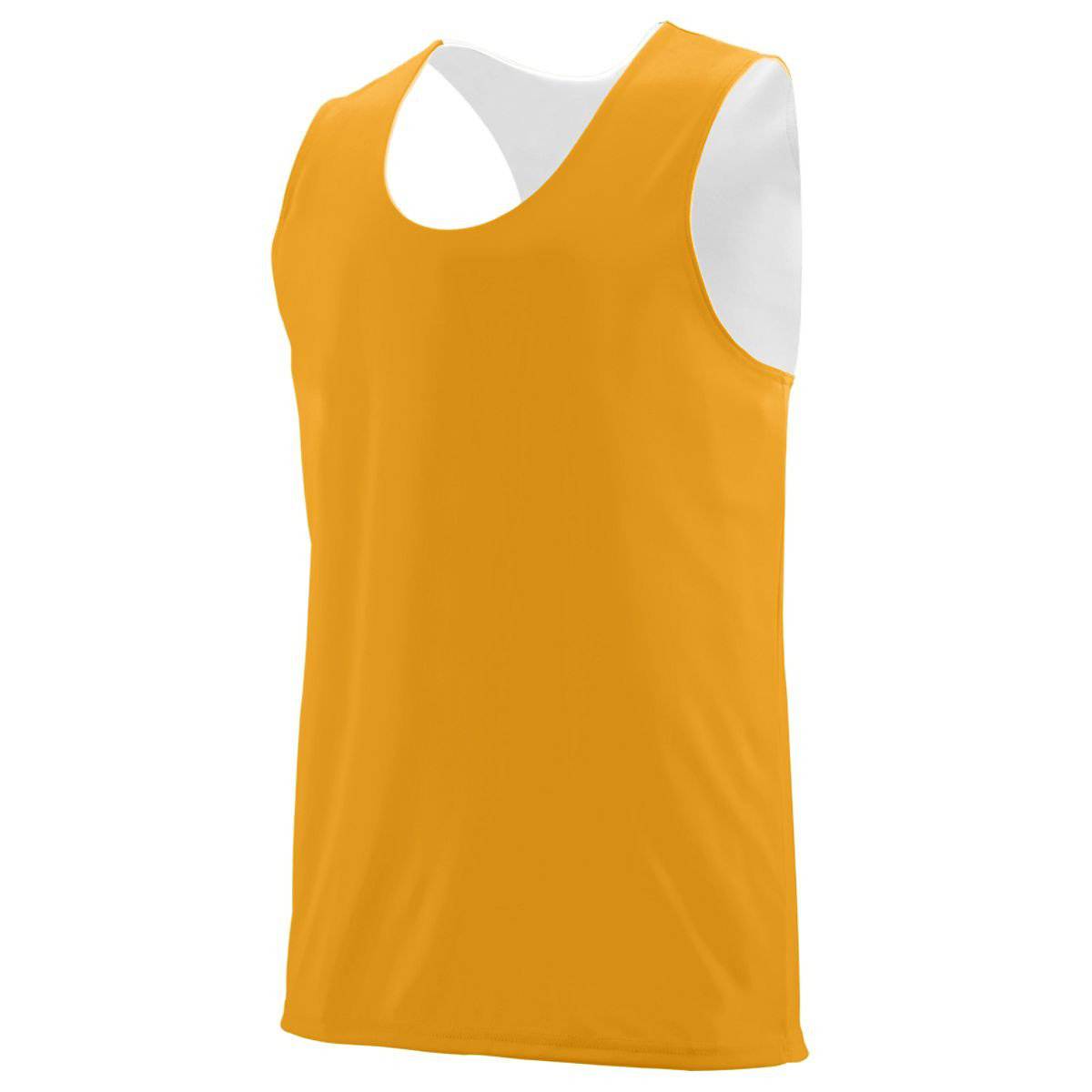 Augusta 149 Reversible Wicking Tank - Youth - Gold White - HIT a Double