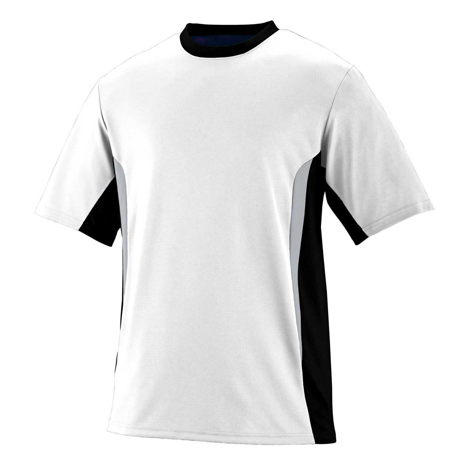 Augusta 1510 Surge Jersey - White Black Silver Gray - HIT a Double