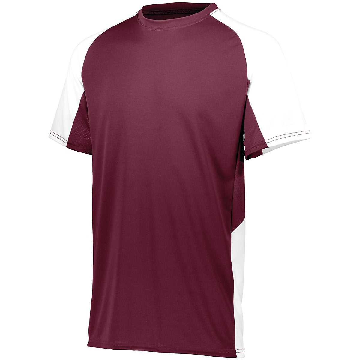 Augusta 1517 Cutter Jersey - Maroon White - HIT a Double