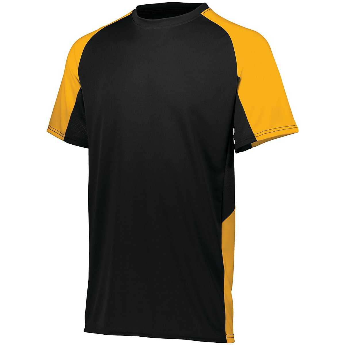 Augusta 1518 Youth Cutter Jersey - Black Gold - HIT a Double