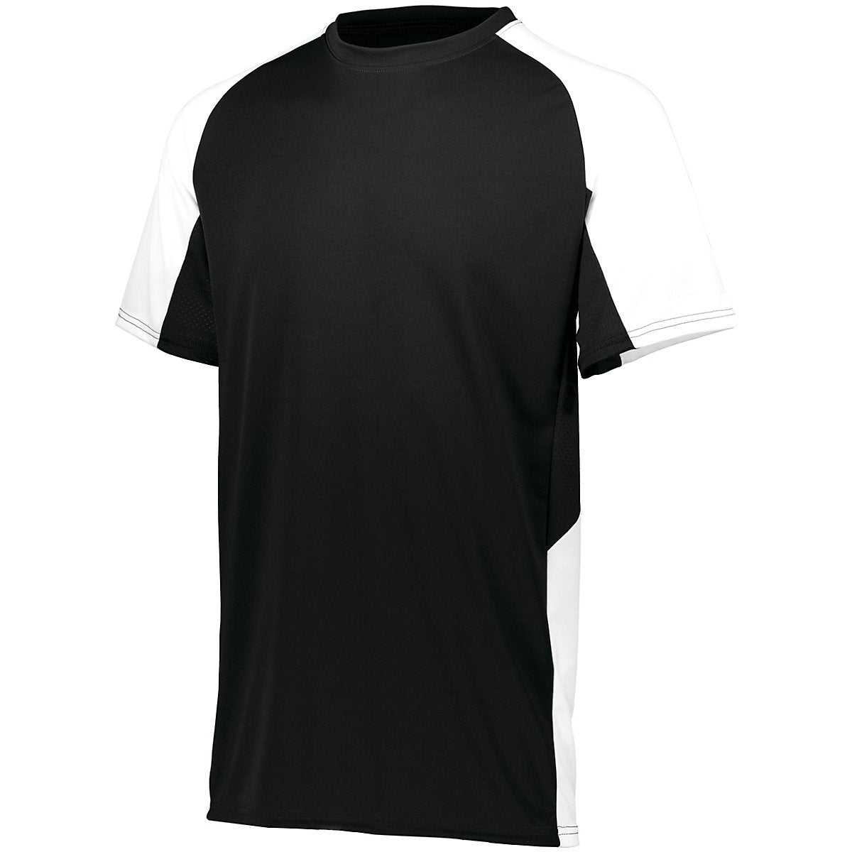Augusta 1518 Youth Cutter Jersey - Black White - HIT a Double