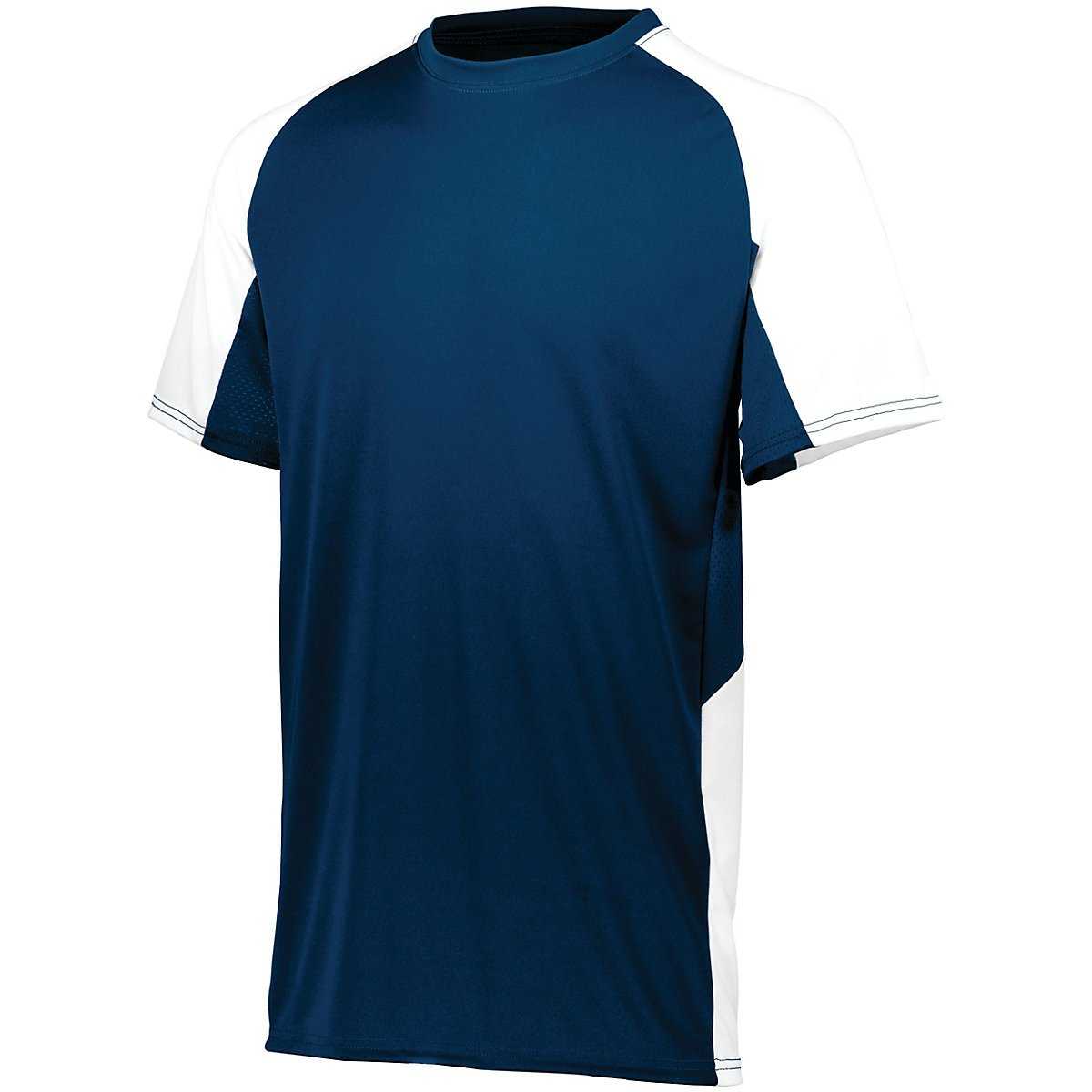 Augusta 1518 Youth Cutter Jersey - Navy White - HIT a Double
