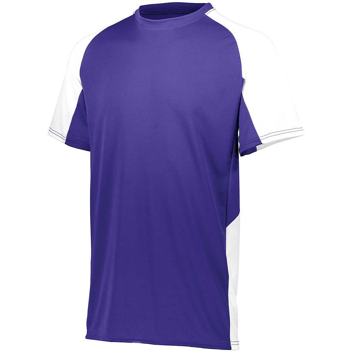 Augusta 1518 Youth Cutter Jersey - Purple White - HIT a Double