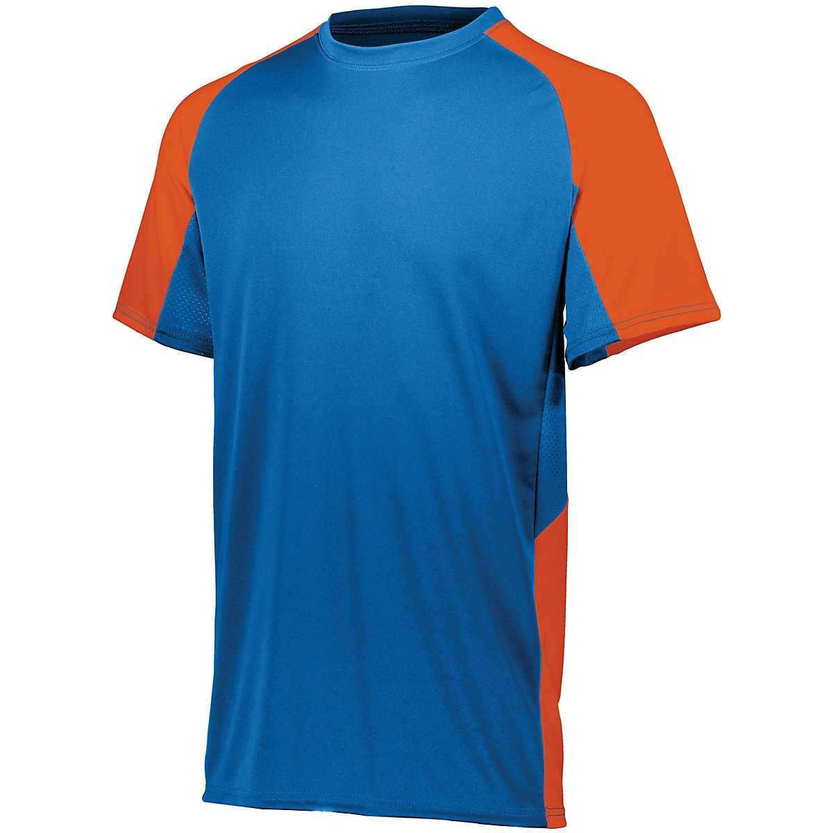 Augusta 1518 Youth Cutter Jersey - Royal Orange - HIT a Double