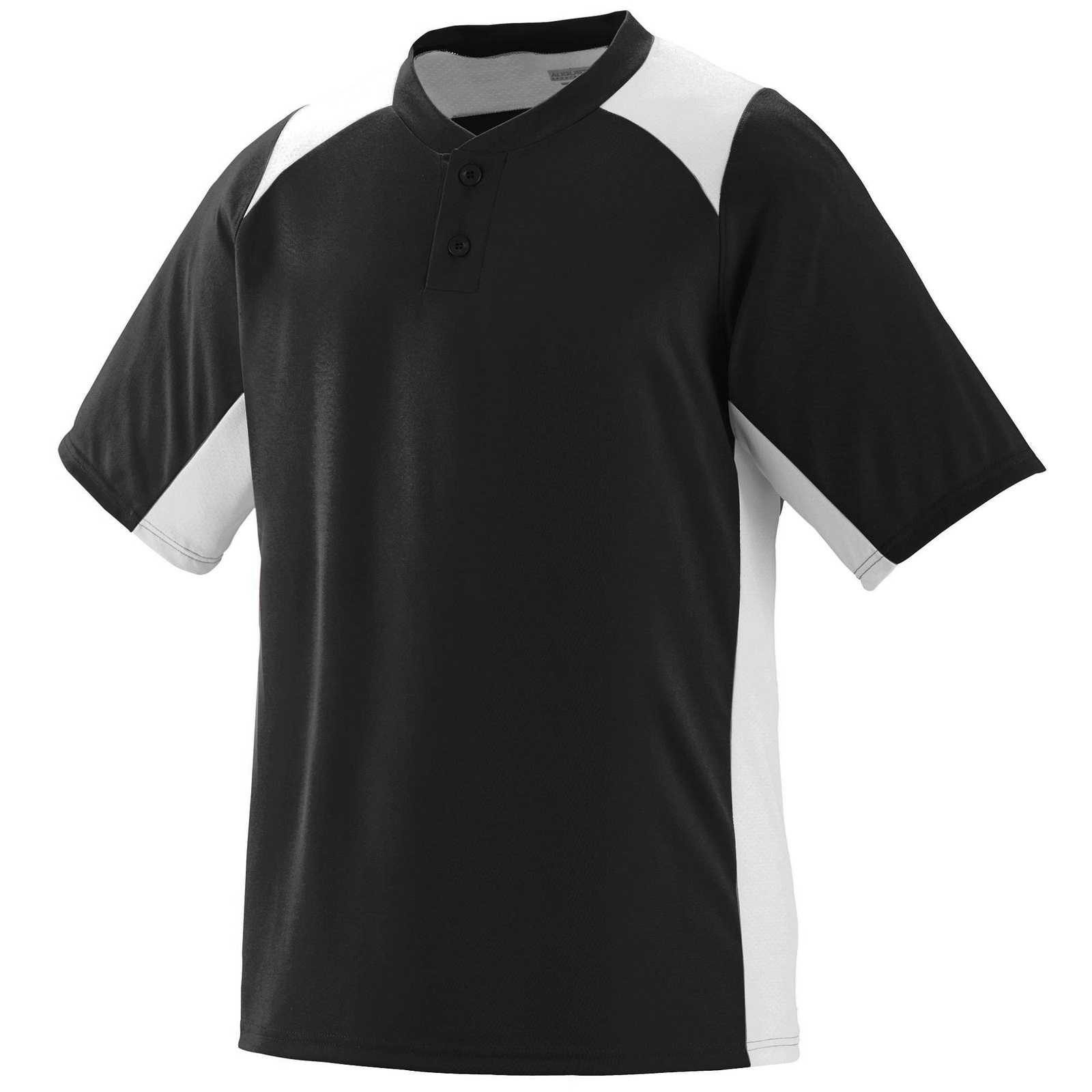 Augusta 1521 Gamer Jersey - Youth - Black White - HIT a Double