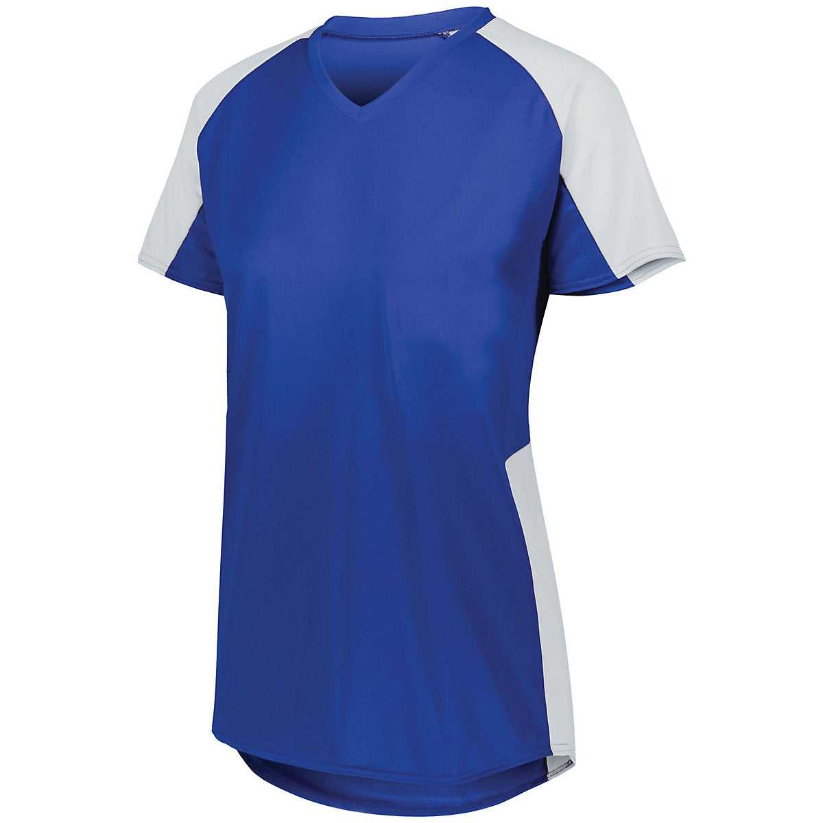 Augusta 1522 Ladies Cutter Jersey - Royal White - HIT a Double