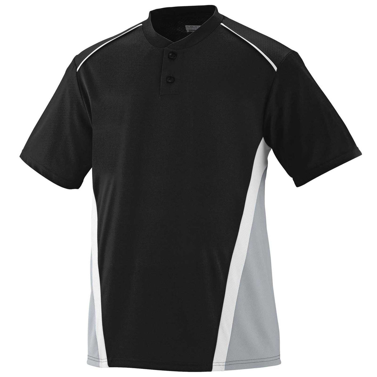 Augusta 1525 RBI Jersey - Black Silver Gray White - HIT a Double
