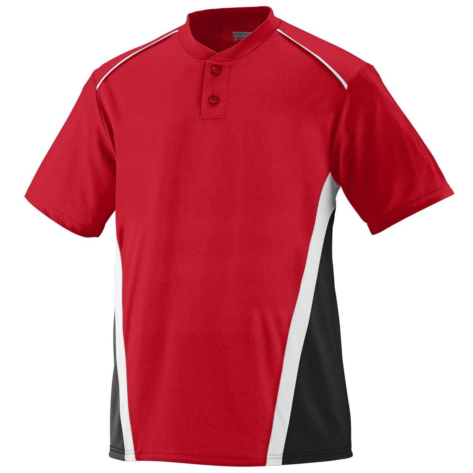 Augusta 1525 RBI Jersey - Red Black White - HIT a Double