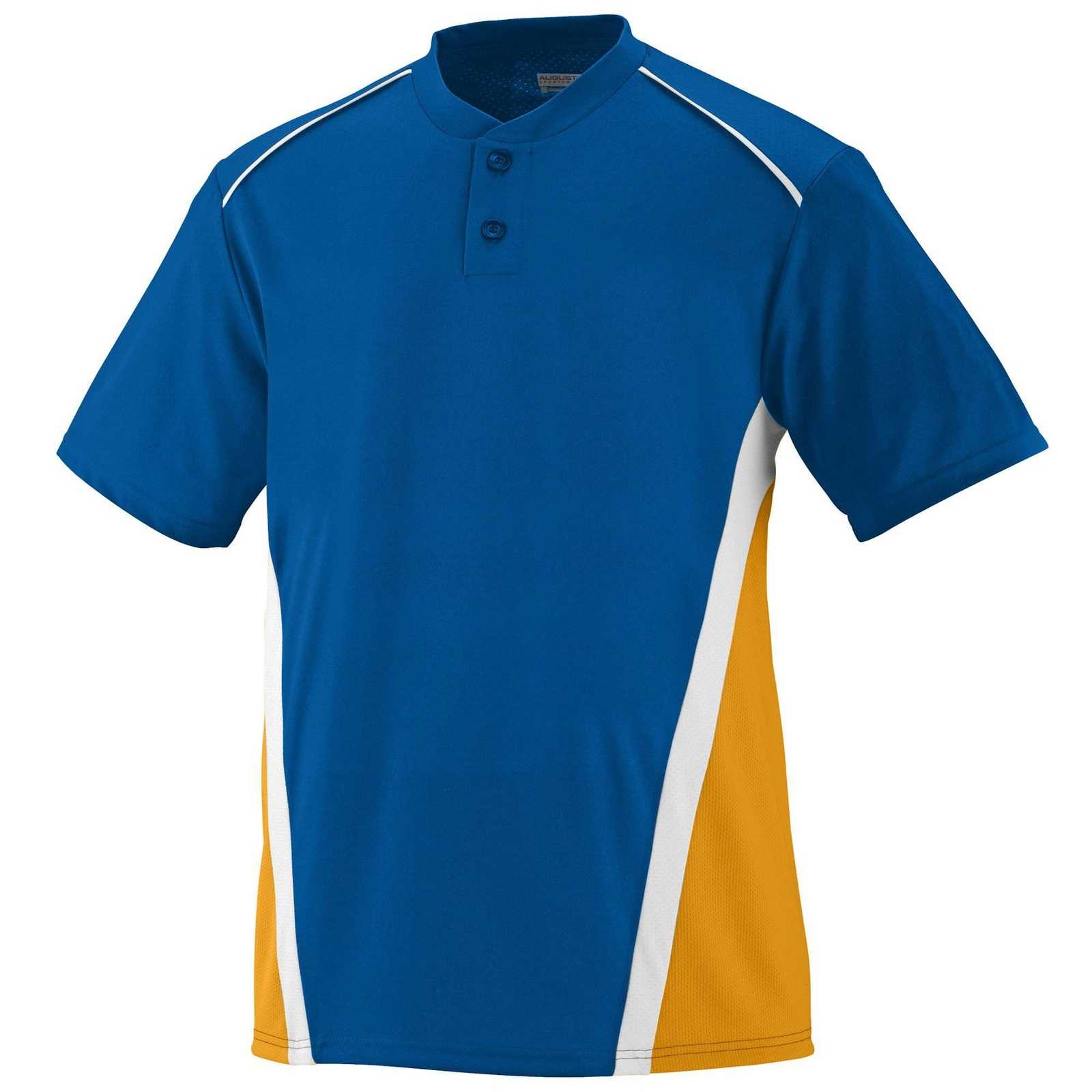 Augusta 1525 RBI Jersey - Royal Gold White - HIT a Double