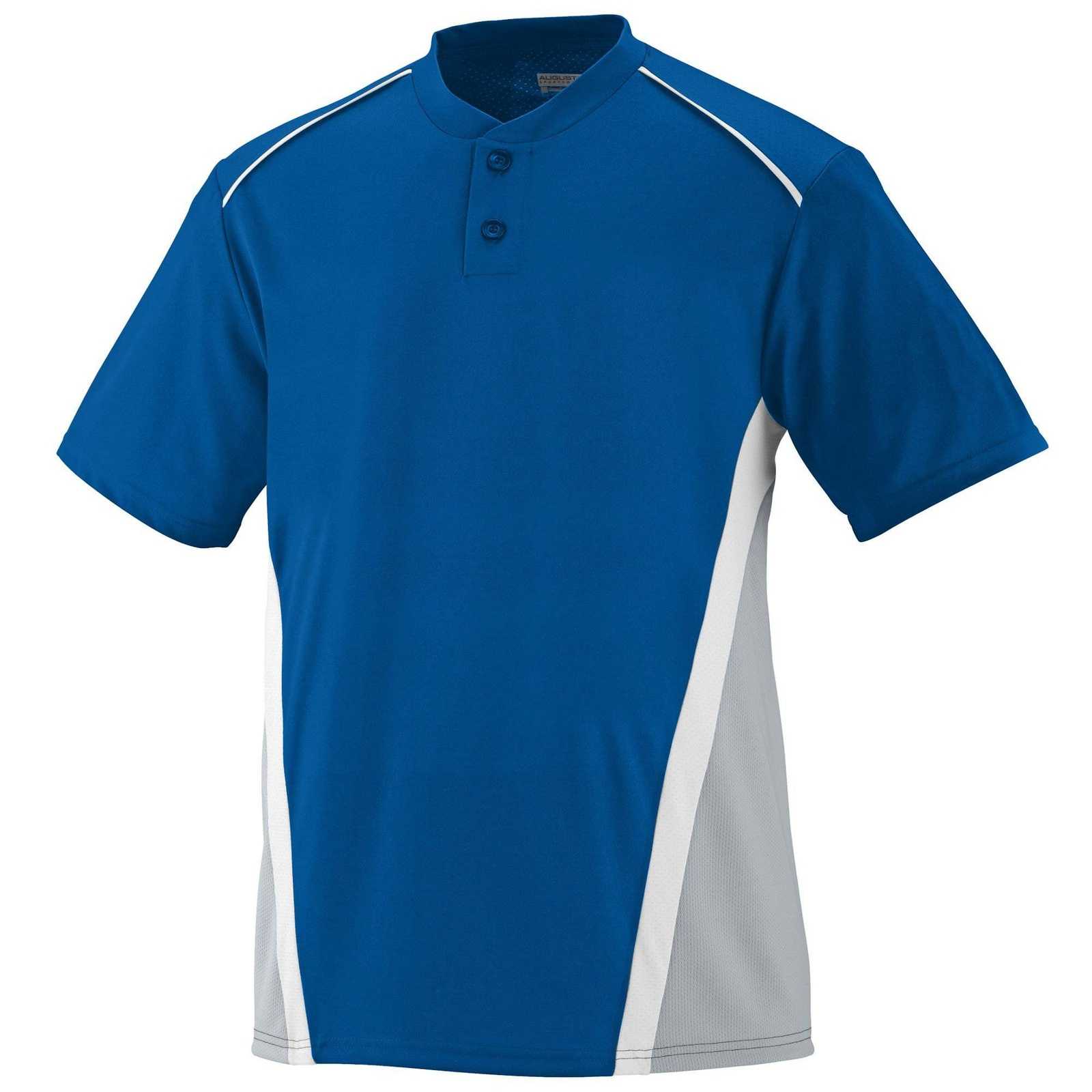 Augusta 1525 RBI Jersey - Royal Silver Gray White - HIT a Double