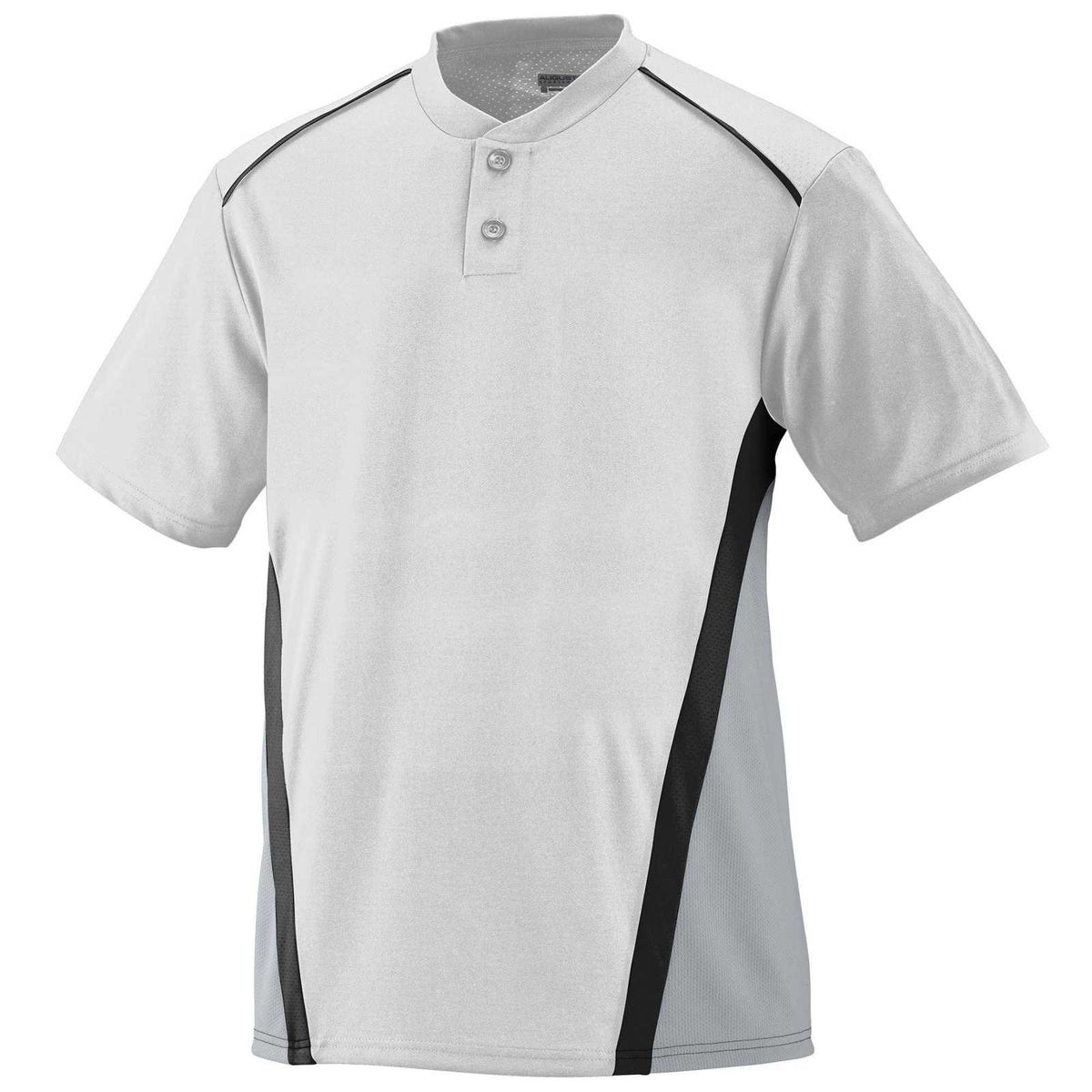 Augusta 1525 RBI Jersey - White Silver Gray Black - HIT a Double