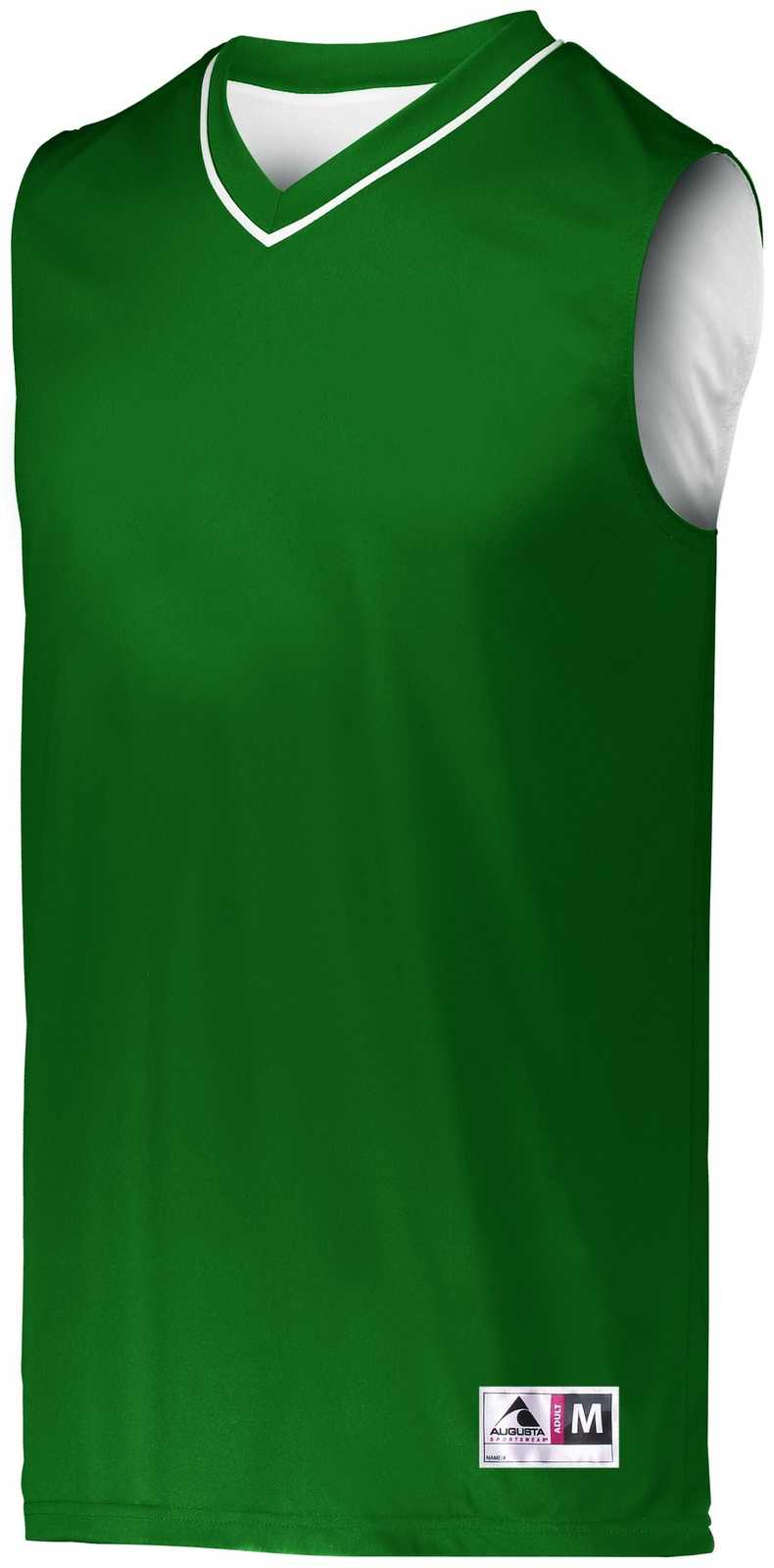 Augusta 152 Reversible Two-Color Jersey - Dark Green White - HIT a Double