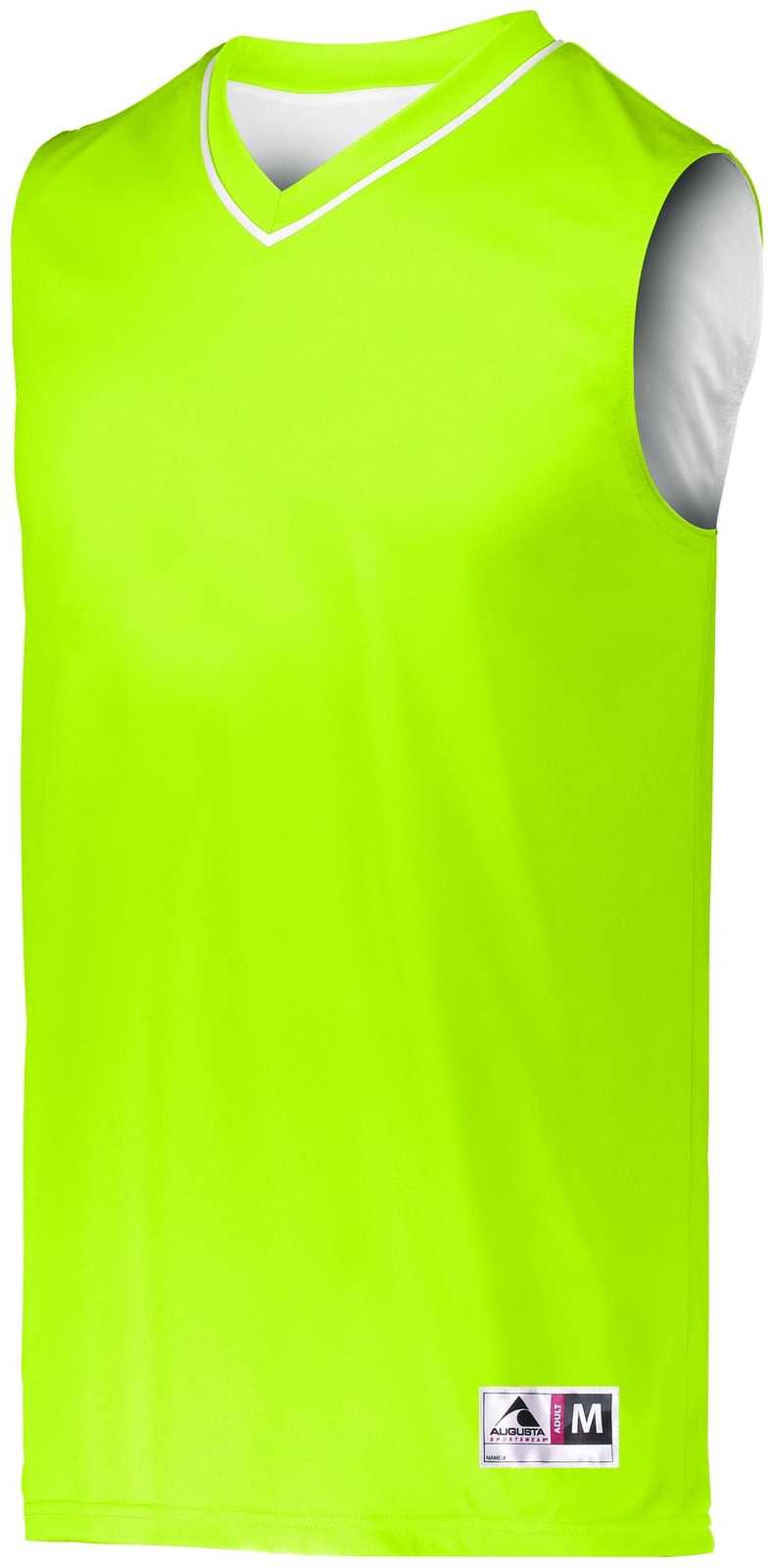 Augusta 152 Reversible Two-Color Jersey - Lime White - HIT a Double