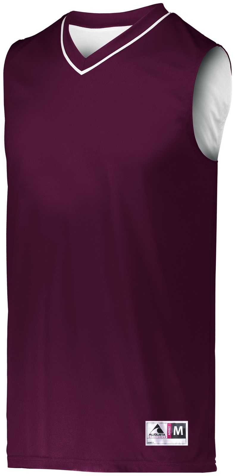 Augusta 152 Reversible Two-Color Jersey - Maroon White - HIT a Double