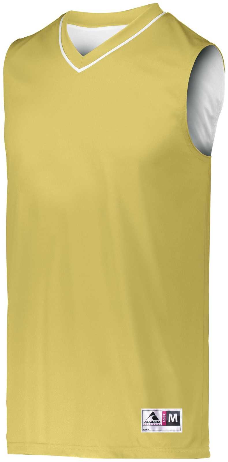 Augusta 152 Reversible Two-Color Jersey - Vegas Gold White - HIT a Double