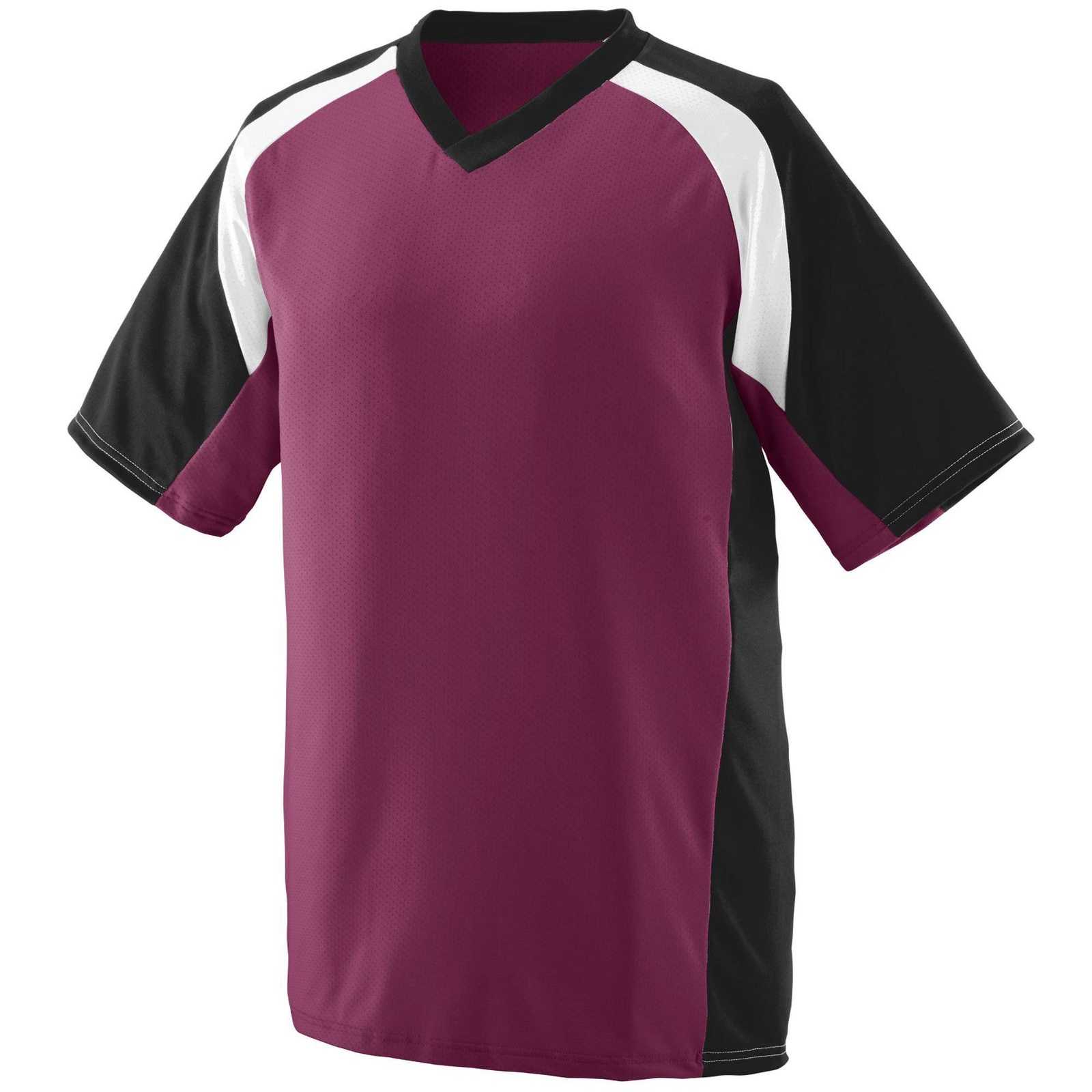 Augusta 1536 Nitro Jersey - Youth - Maroon Black White - HIT a Double