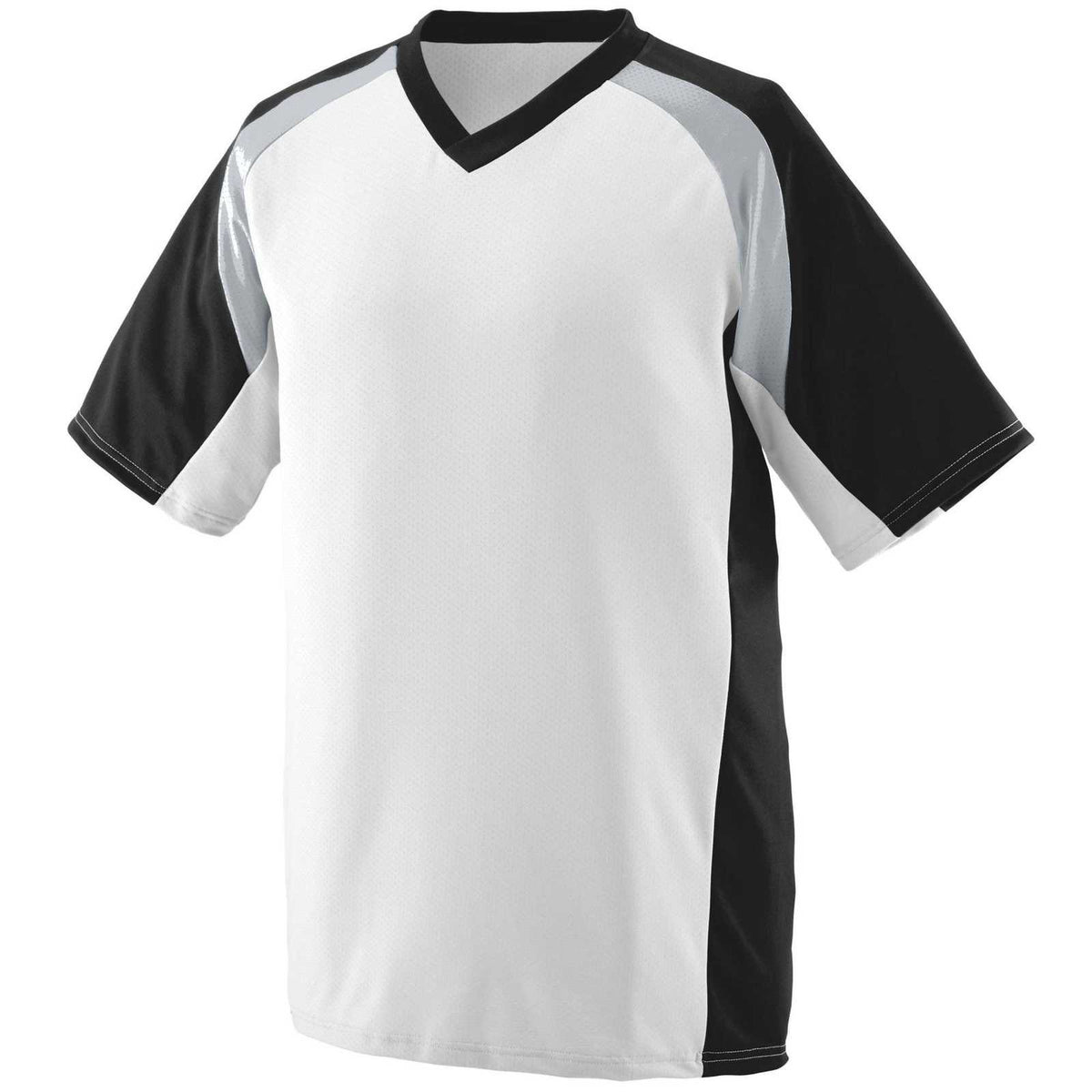 Augusta 1536 Nitro Jersey - Youth - White Black Silver Gray - HIT a Double