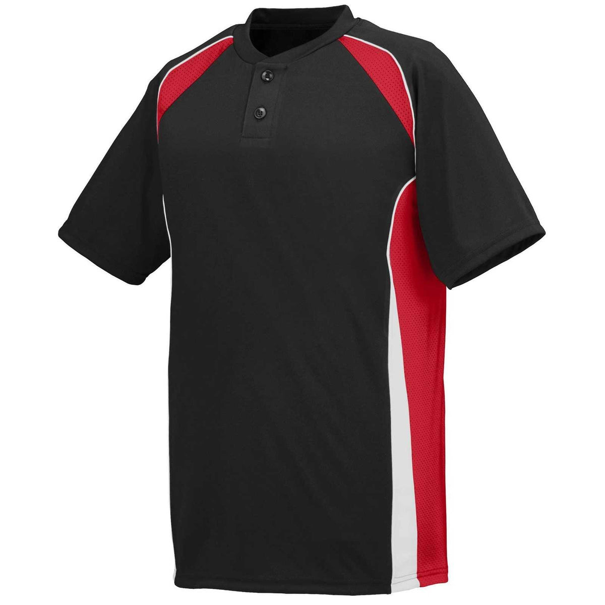 Augusta 1540 Base Hit Jersey - Black Red White - HIT a Double