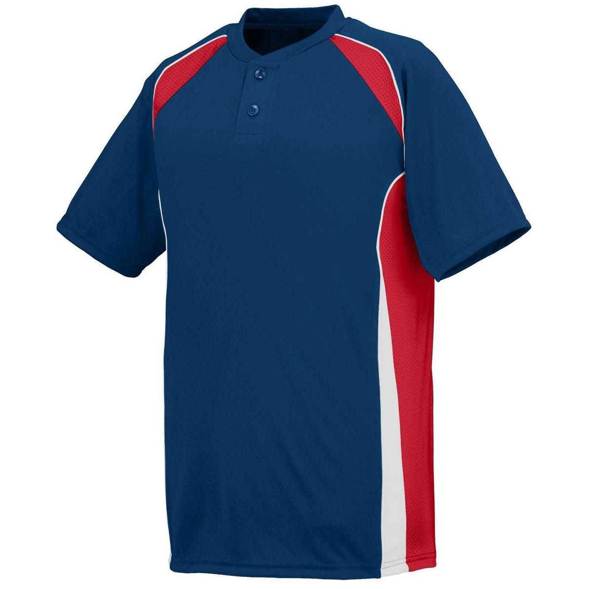 Augusta 1540 Base Hit Jersey - Navy Red White - HIT a Double