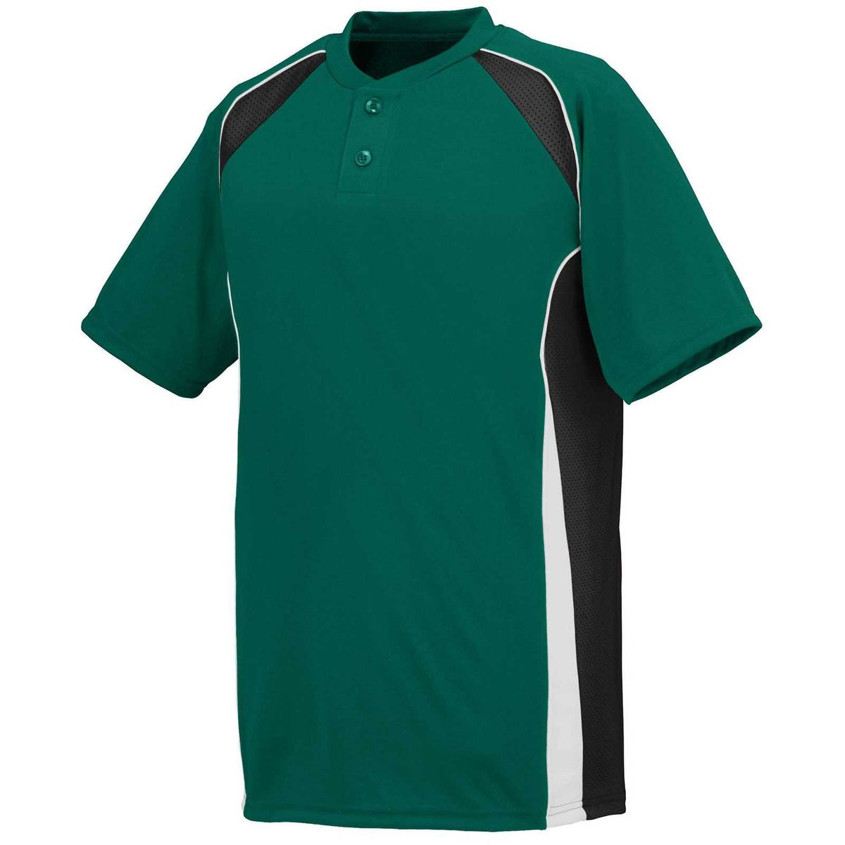 Augusta 1541 Base Hit Jersey - Youth - Dark Green Black White - HIT a Double