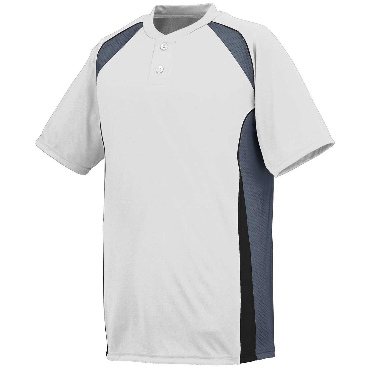 Augusta 1541 Base Hit Jersey - Youth - White Graphite Black - HIT a Double