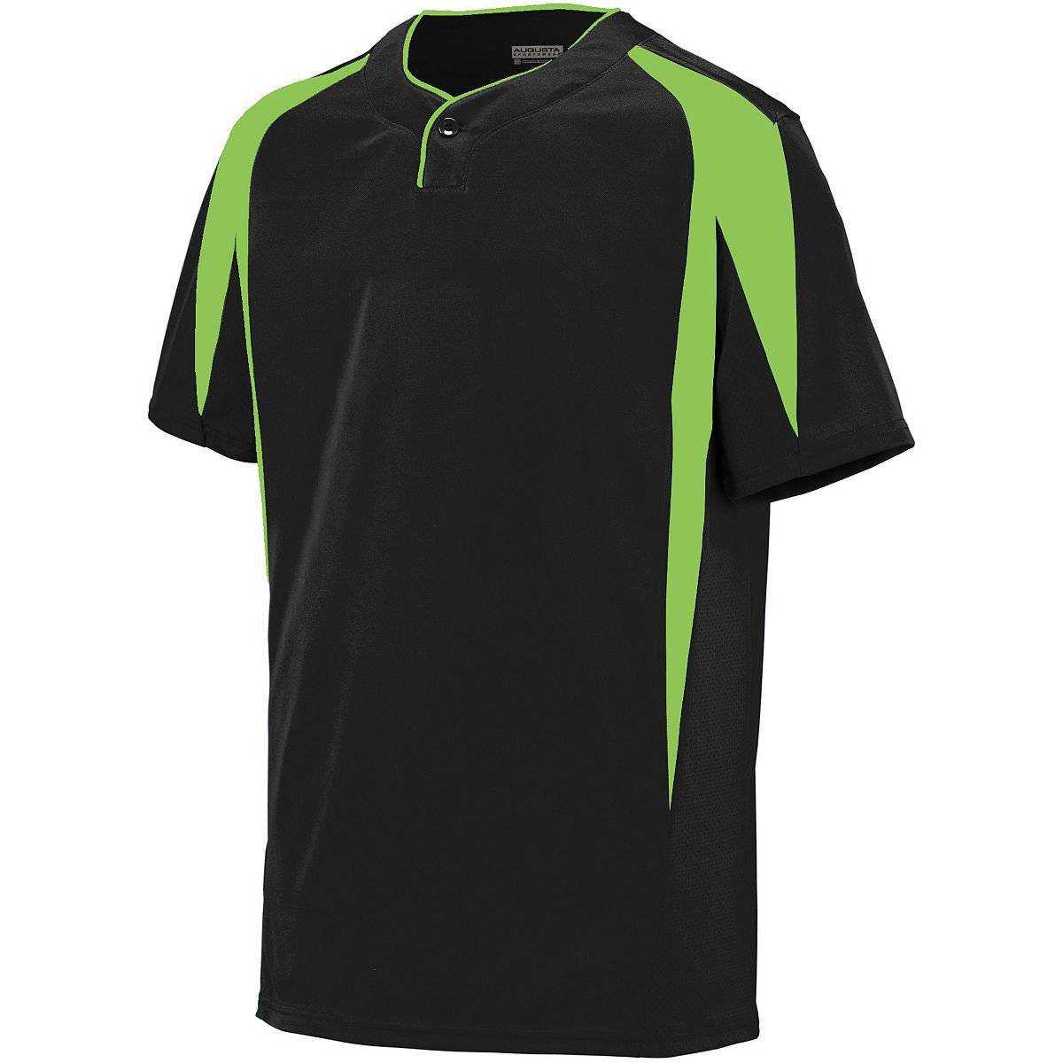 Augusta 1545 Flyball Jersey - Black Lime - HIT a Double