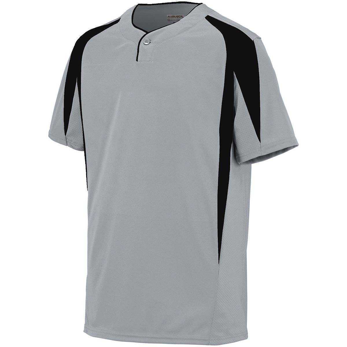 Augusta 1545 Flyball Jersey - Silver Gray Black - HIT a Double